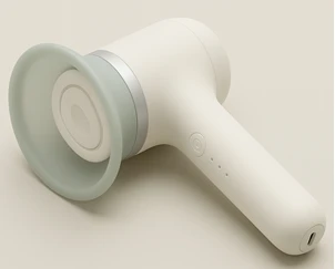 닥터이어케어 디바이스 — 무선 핸드형, 아이보리 본체와 세이지 그린 액센트