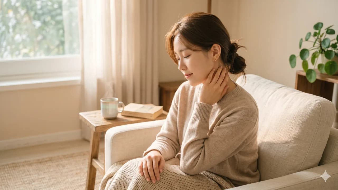 자연광 아래 평온히 쉬고 있는 한 사람